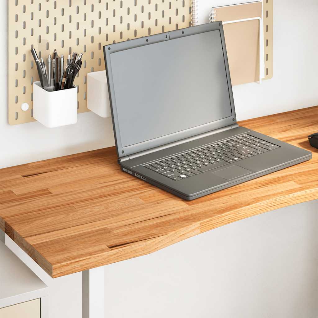 vidaXL Bureaublad rechthoekig 100x60x2,5 cm eikenhout lichtbruin