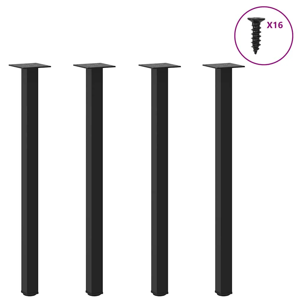 vidaXL Salontafelpoten 4 st 30-32 cm staal antraciet