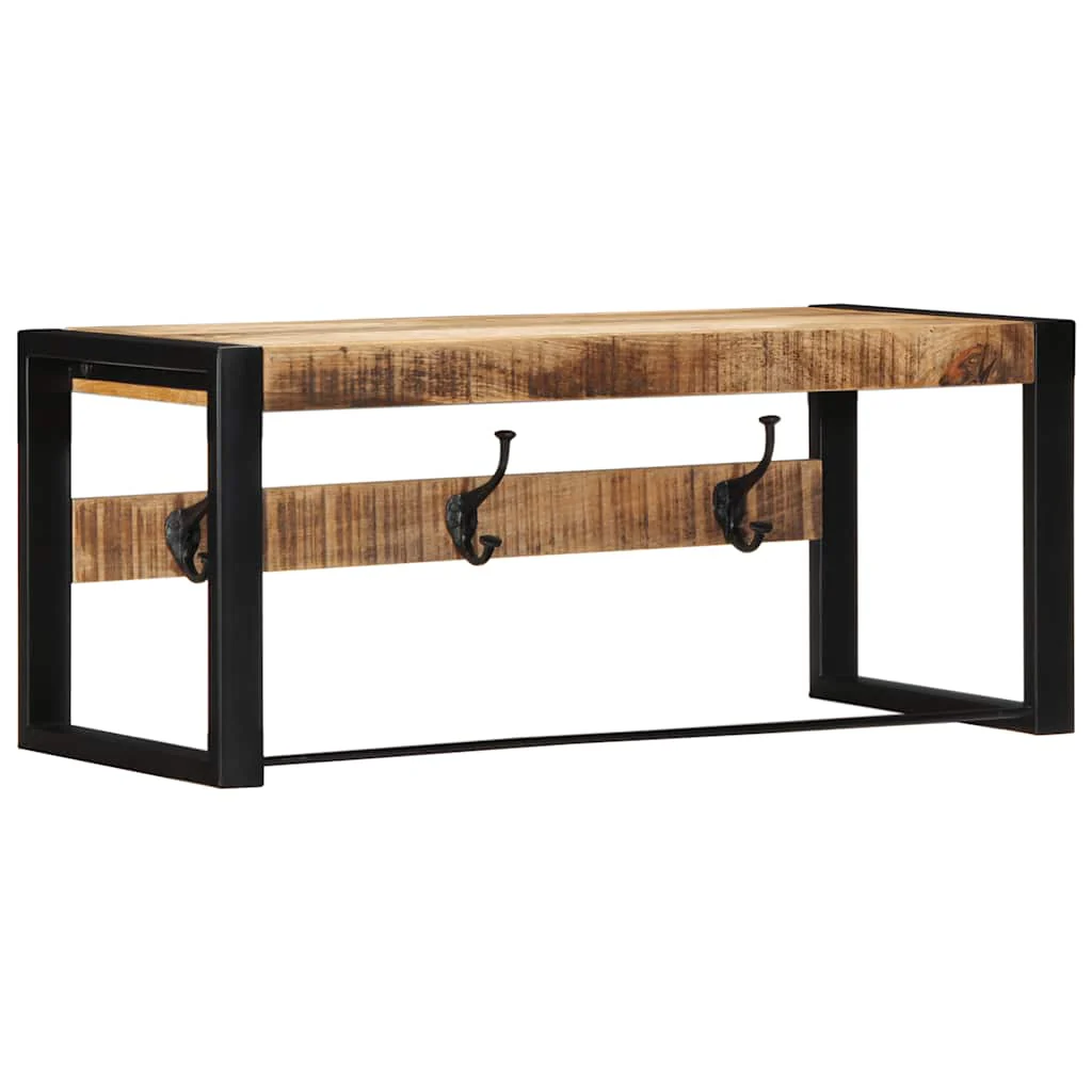 vidaXL Kapstok 80x35x35 cm massief gerecycled hout meerkleurig