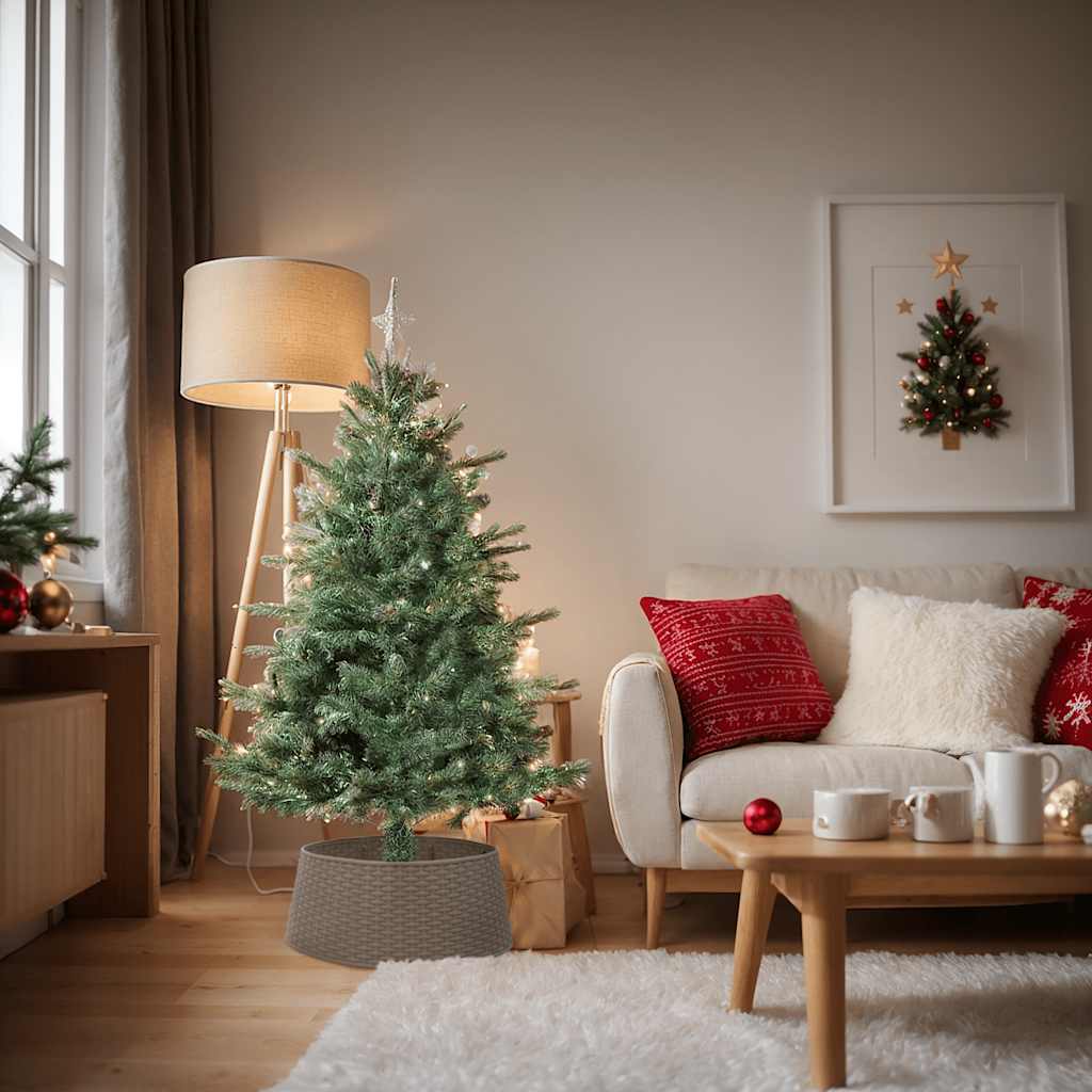 vidaXL Kerstboomrok Ø56×23 cm kunststof wit