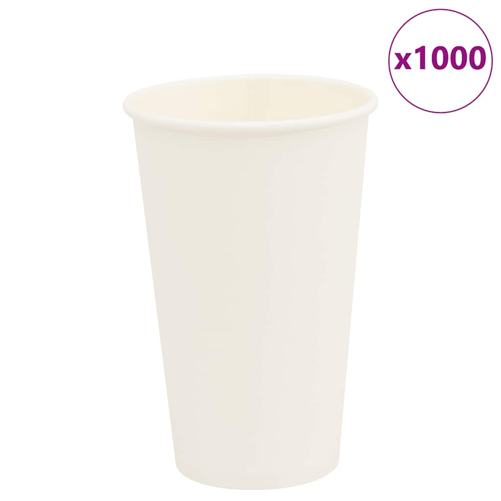 vidaXL Papieren koffiekopjes 1000 st 12oz 300 ml wit