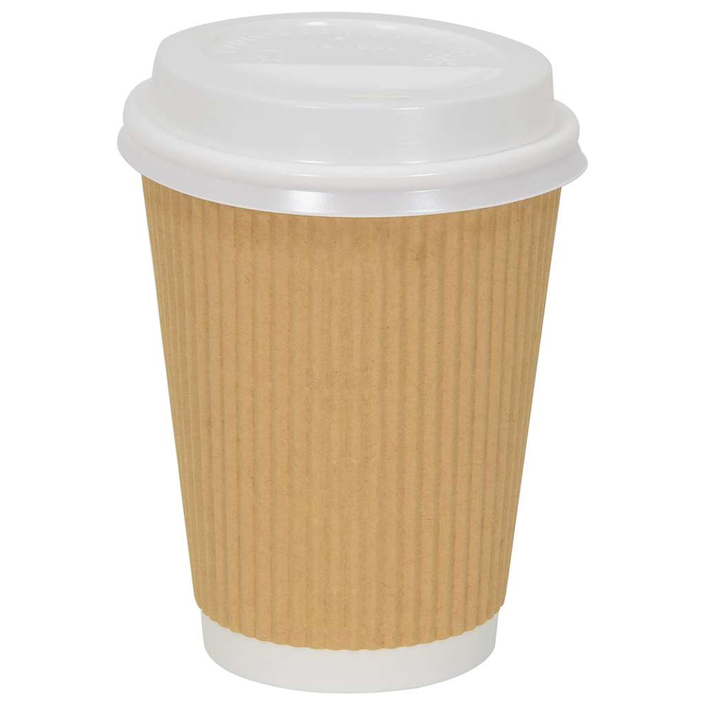 vidaXL Papieren koffiebekerdeksels Ø60 mm 4oz 1000 st kunststof wit
