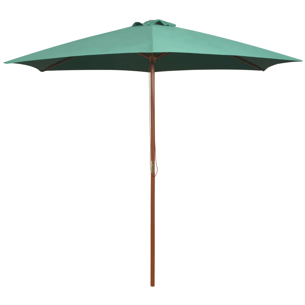 vidaXL Parasol 270×270 cm houten paal groen