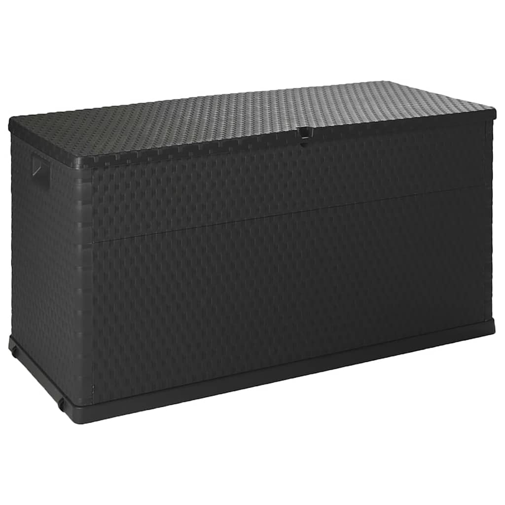vidaXL Tuinbox 120x56x63 cm polypropeen rattan antracietkleurig