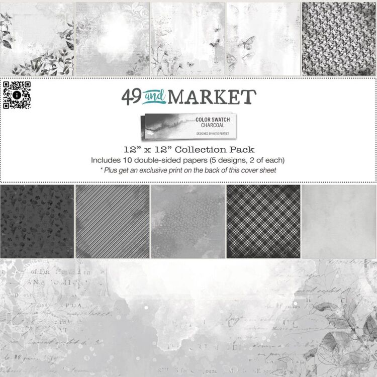49 and Market – Color Swatch Charcoal 12 x 12 Collection Pack