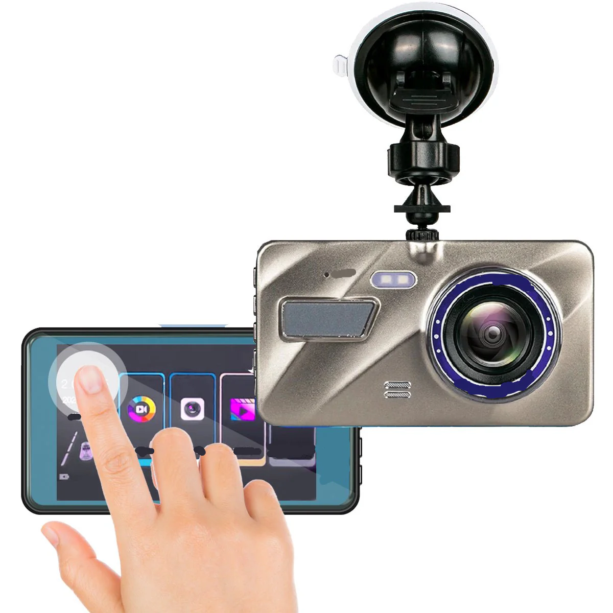 Dashcam DuoView 1080P – Voor & Achter Beeld met Nachtzicht en Bewegingsdetectie