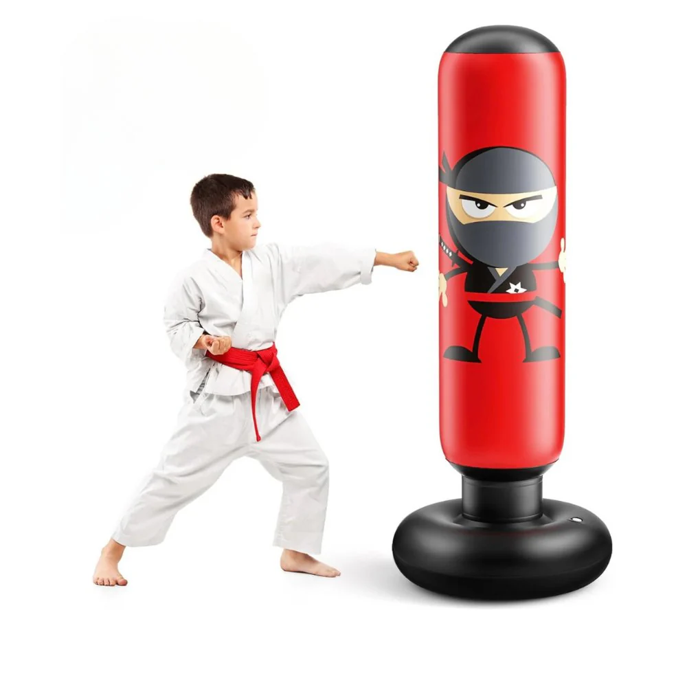 Staande Bokszak PowerPunch – Veilige Opblaasbare Bokszak voor Kinderen 2–15 jaar