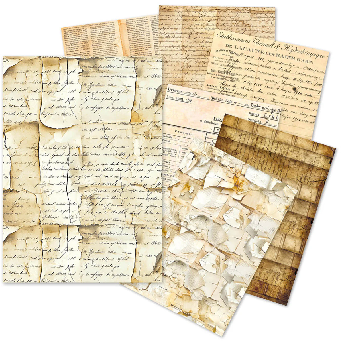 Ciao Bella – Vintage Manuscript A5 tissue paper set (24)