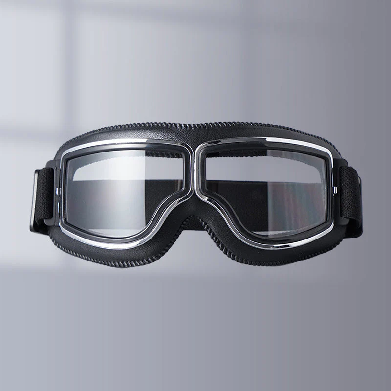 RoadRider | Vintage Motorbril met Verwisselbare Lenzen en Comfortpadding