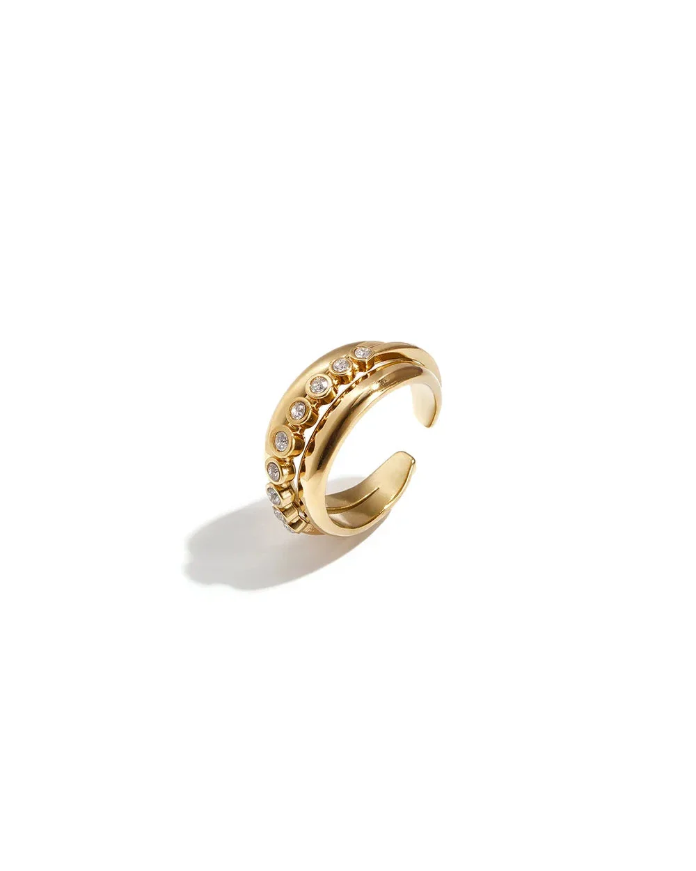 Drievoudige Ring met Zirkonia Stenen – Verschillende Kleuren