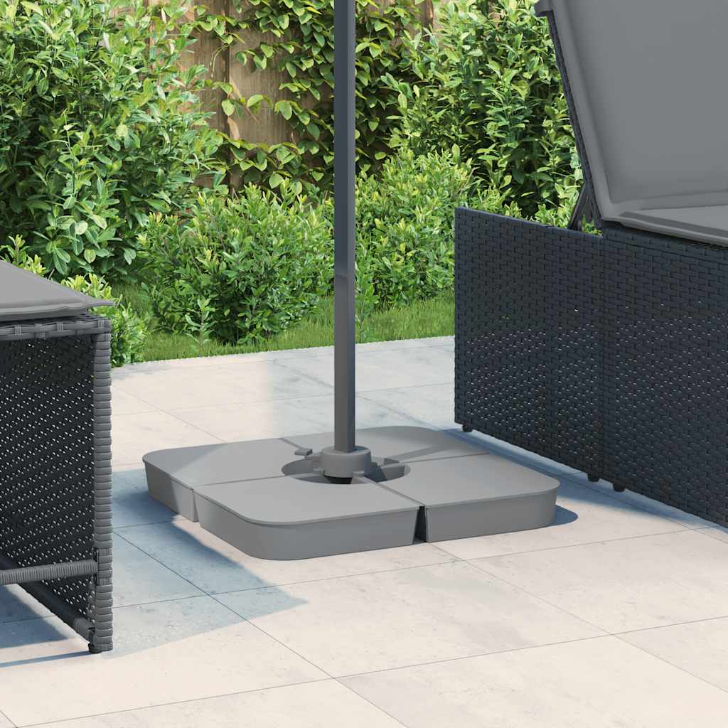 vidaXL 4-delige Set parasolvoeten voor kruisvoet parasol 100 kg PP