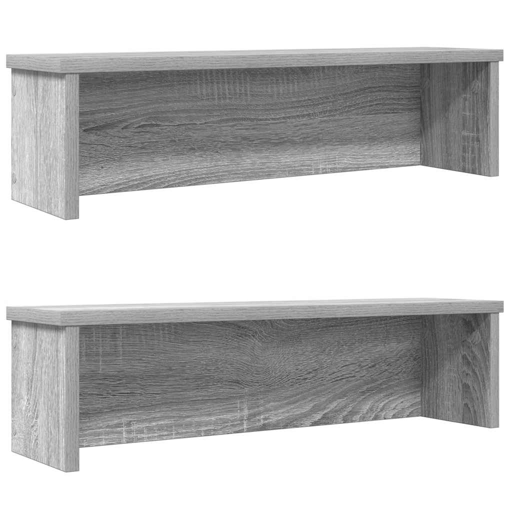 vidaXL Keukenrek stapelbaar 50x15x16 cm bewerkt hout betongrijs