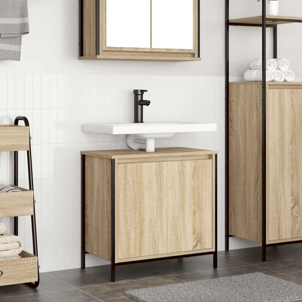 vidaXL Badkamerkast wastafelkast 60×34,5×60 cm grijs sonoma