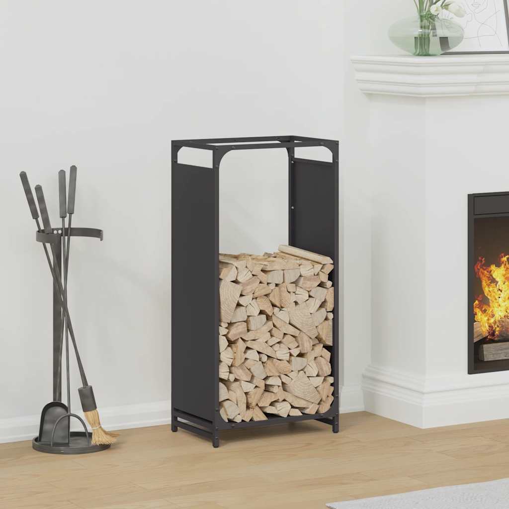 vidaXL Brandhoutrek 44x28x90 cm koudgewalst staal wit