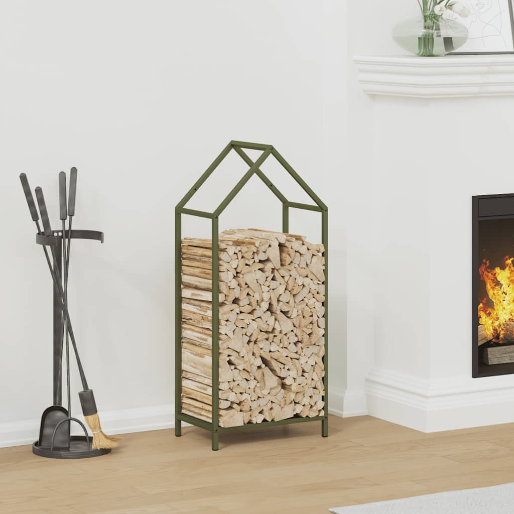 vidaXL Brandhoutrek 40x25x90 cm koudgewalst staal zwart