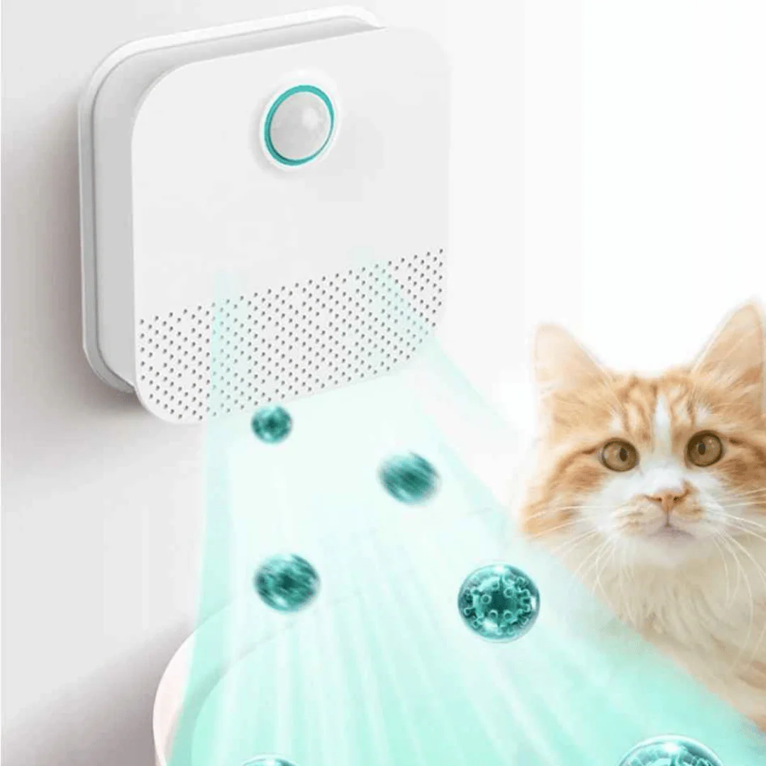 Slimme Luchtreiniger voor Kattenbak – USB Oplaadbaar & Stil