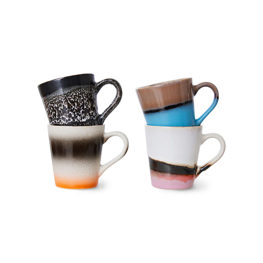 70’S Keramiek Espresso mok Funky S/4