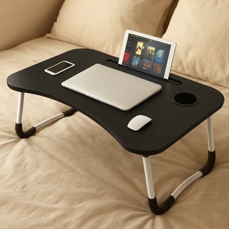 Aashly Verstelbaar Laptopbureau van Goede Kwaliteit – MDF 12mm Opvouwbare Tafel