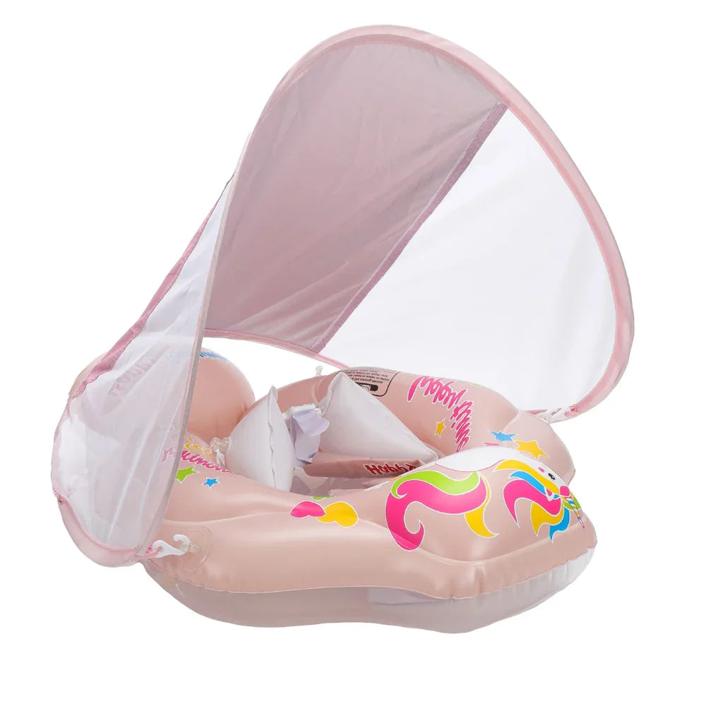 Opblaasbare Baby Zwemring met Zonnescherm – Veilig en Comfortabel