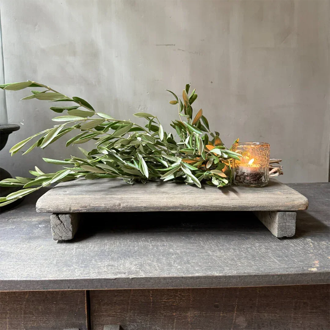 Oude houten bajot tafel / plank