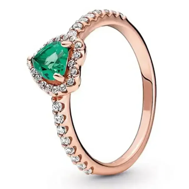 Betoverende Dames Verlovingsring 925 Sterling Zilver Klassieke Hartvormige Diamanten Ring Gedenksieraden Cadeau