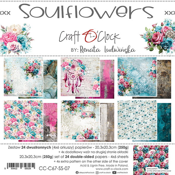 Craft o’ clock Soulflowers papierset