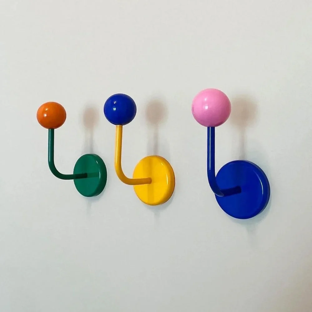 MagneSphere Houten Magnetische Wandhaken – Kleurrijke Opbergoplossing Zonder Boren