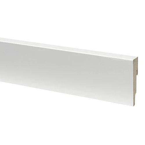 Actie Muurplint 6cm Wit Blok | Lengte: 240cm