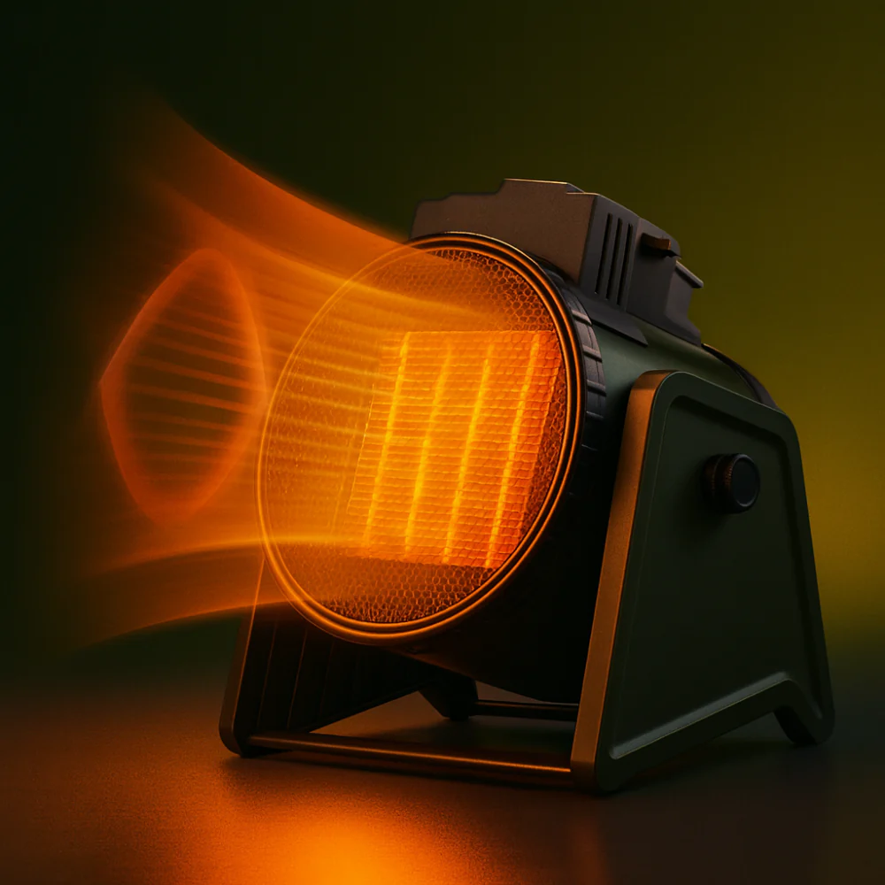 Compacte Elektrische Ruimteverwarmer met Thermostaat en Dubbele Stand