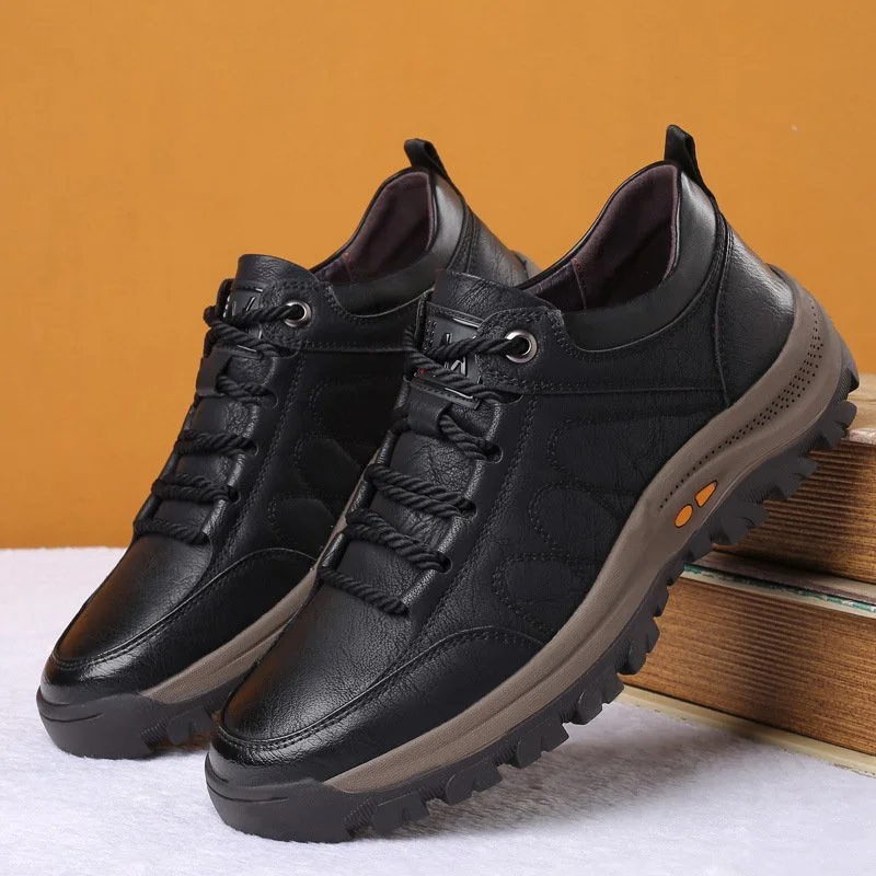 FlexShoes – Comfortabele en Waterdichte Orthopedische Leren Schoenen voor Heren