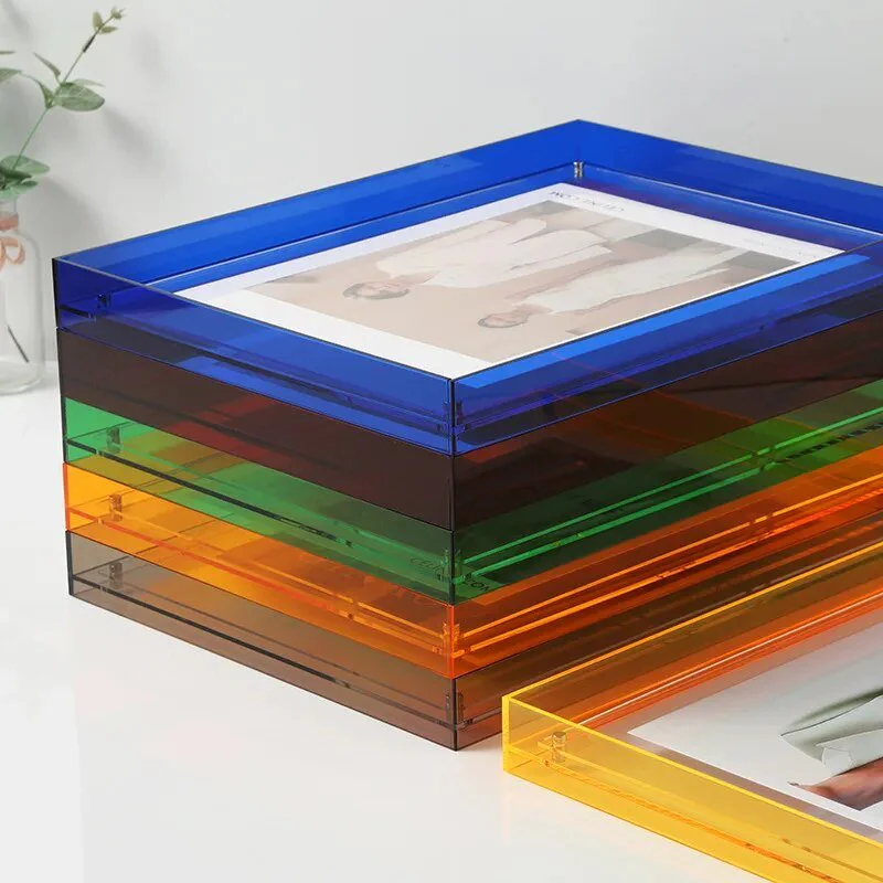 Gekleurde transparante acryl fotolijst