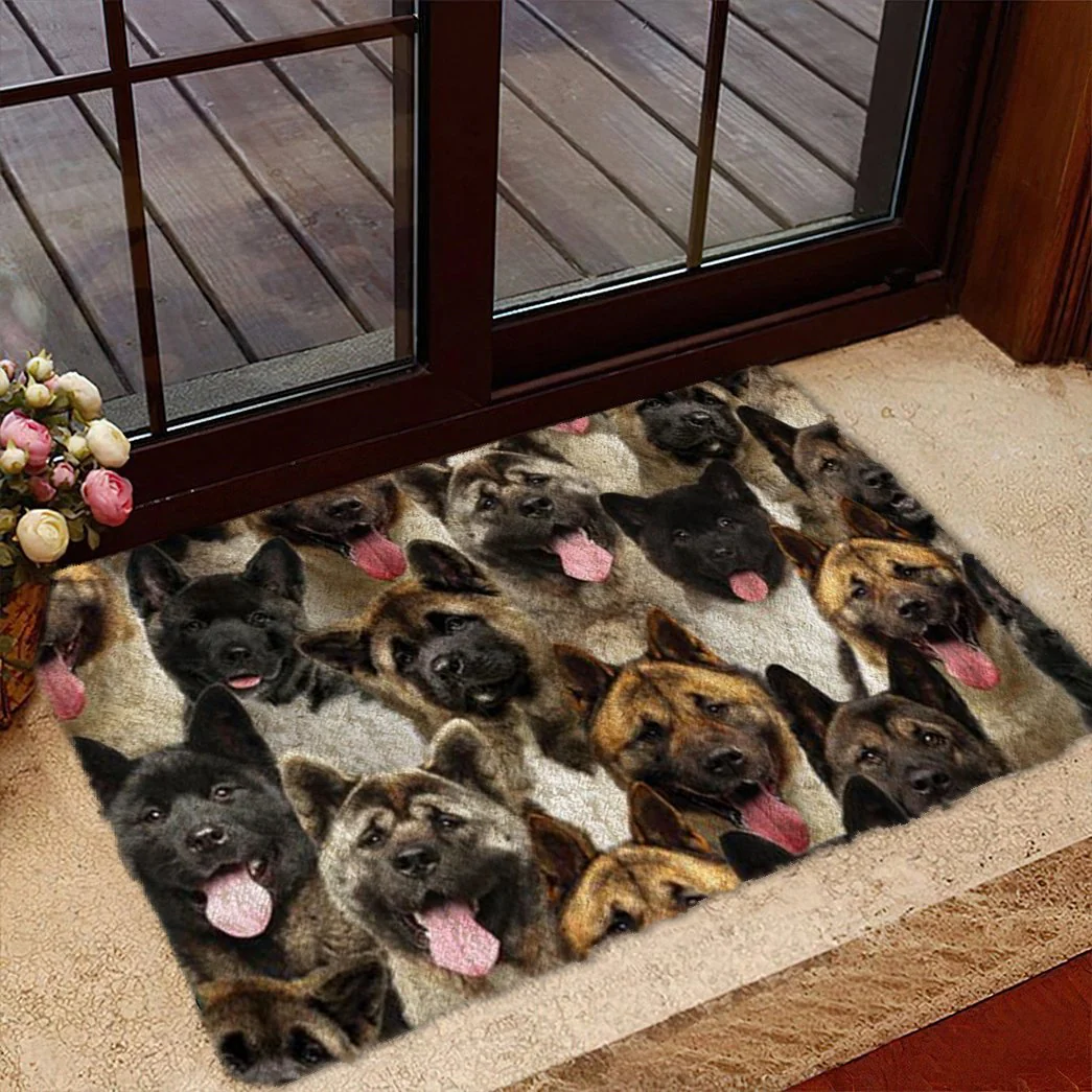 Groepje American Akitas Deurmat