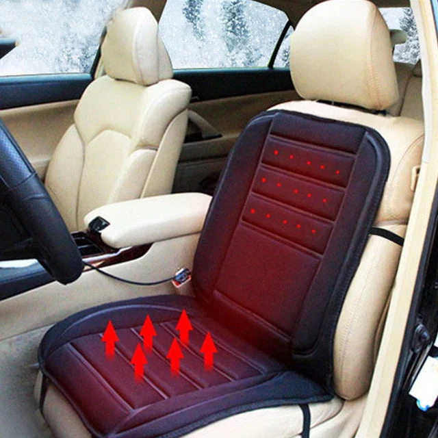 HeatRide Verwarmd Autostoelkussen – 12V Memory Foam Zit- en Rugverwarmer
