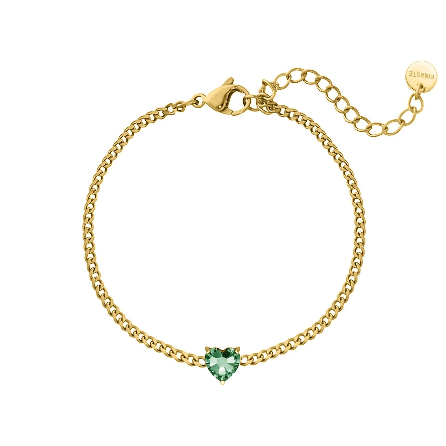 Harten Geluksarmband – Geboortesteen Armband met 12 Keuzeopties in Cadeaubox