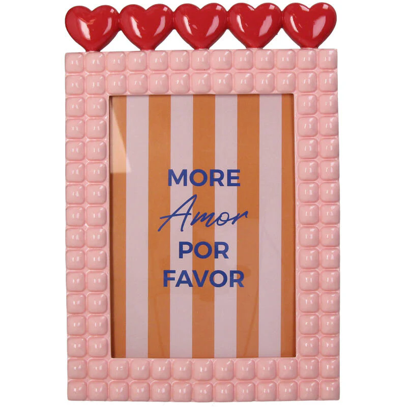 Fotolijst Hart Polyresin Roze 13x18cm Fotolijst Hart Polyresin Roze 13x18cm