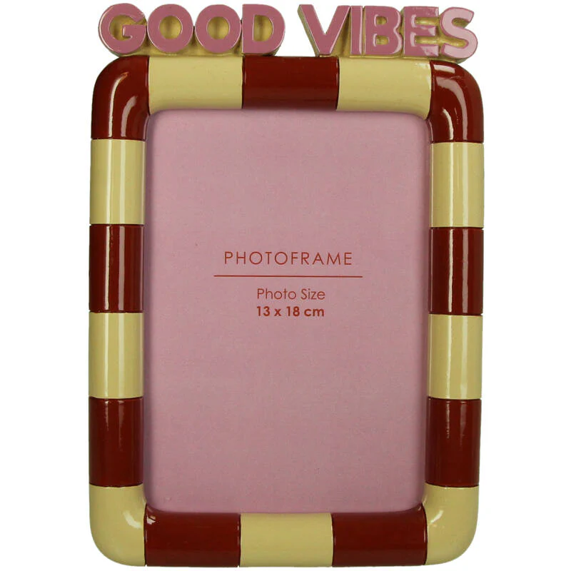 Fotolijst Good Vibes Polyresin Multi 13x18cm Fotolijst Good Vibes Polyresin Multi 13x18cm
