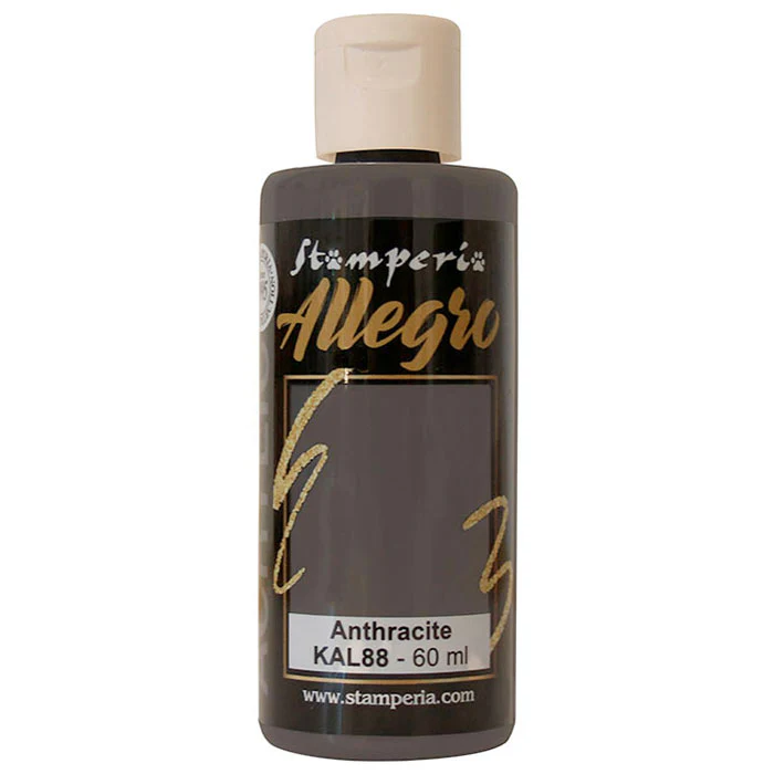 Stamperia Allegro Acrylverf Anthracite 60 ml