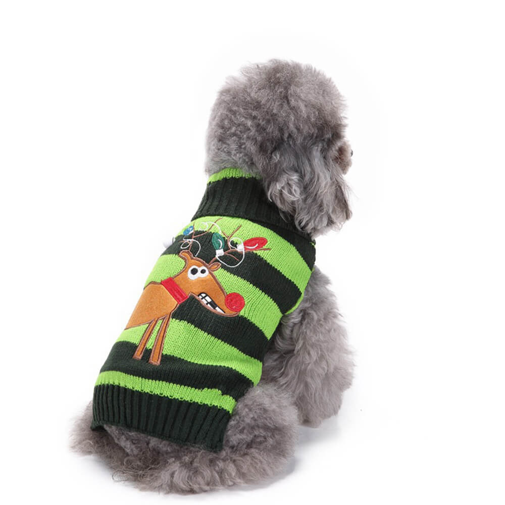 Kersttrui voor Honden – Feestelijk Rendier met Diverse Prints