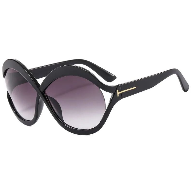 Oversized Zonnebril met UV400 Bescherming - Ronde Vorm, Trendy en Lichtgewicht - Afbeelding 3