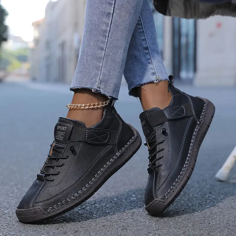 Lichtstap Dames Sneakers – Ademend Leer en Flexibele Ondersteuning