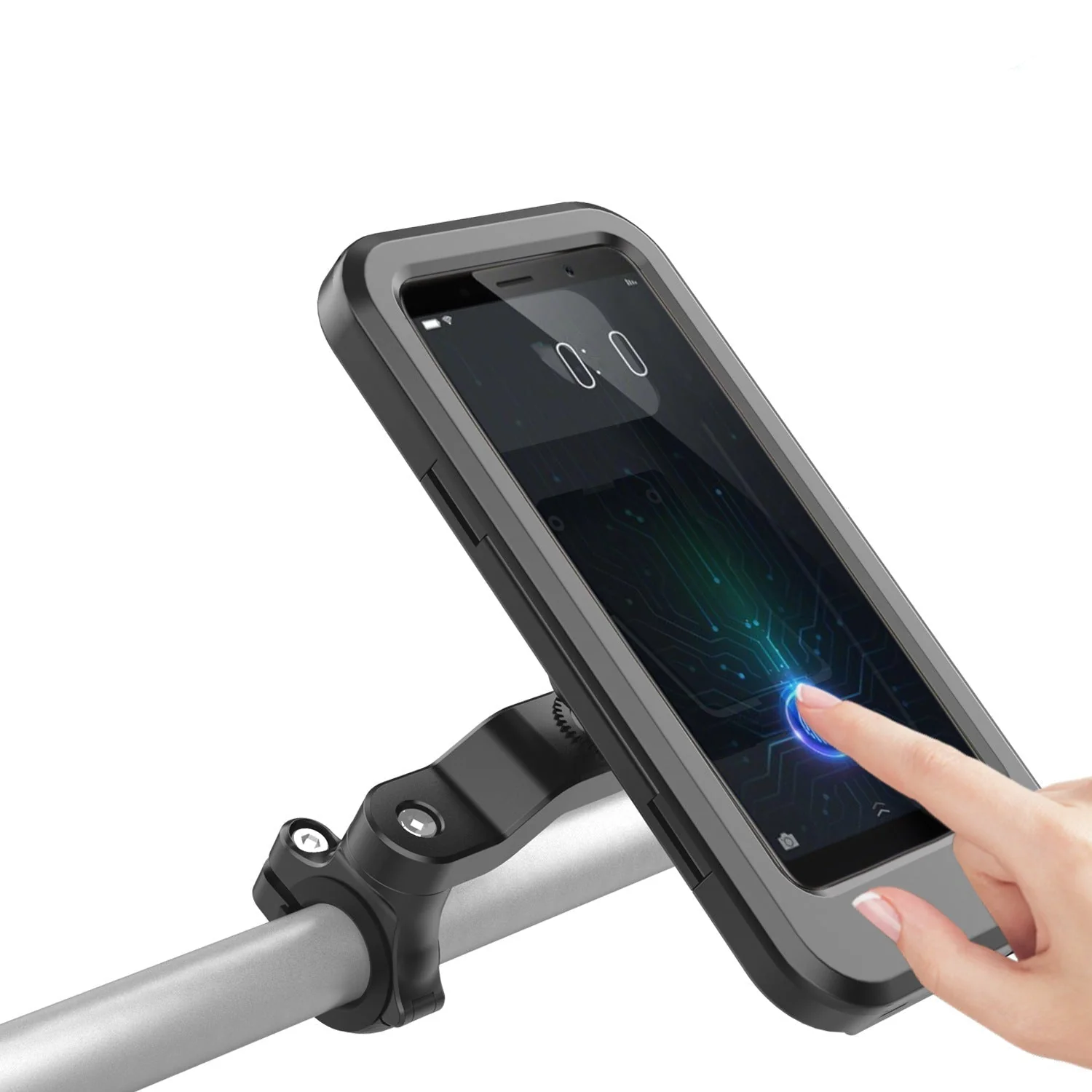 RideCharge Pro – Waterdichte Telefoonhouder met USB- en 15W Draadloos Opladen voor Fiets en E-Bike