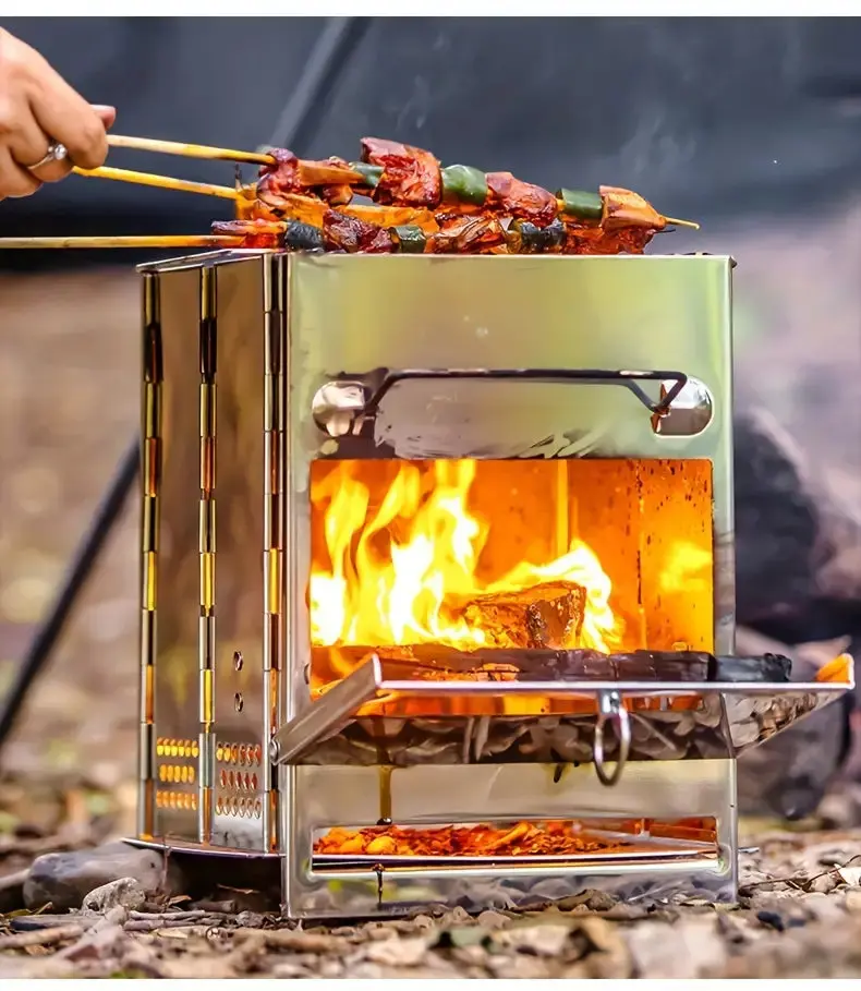 Opvouwbare RVS Houtkachel – TrailFlame