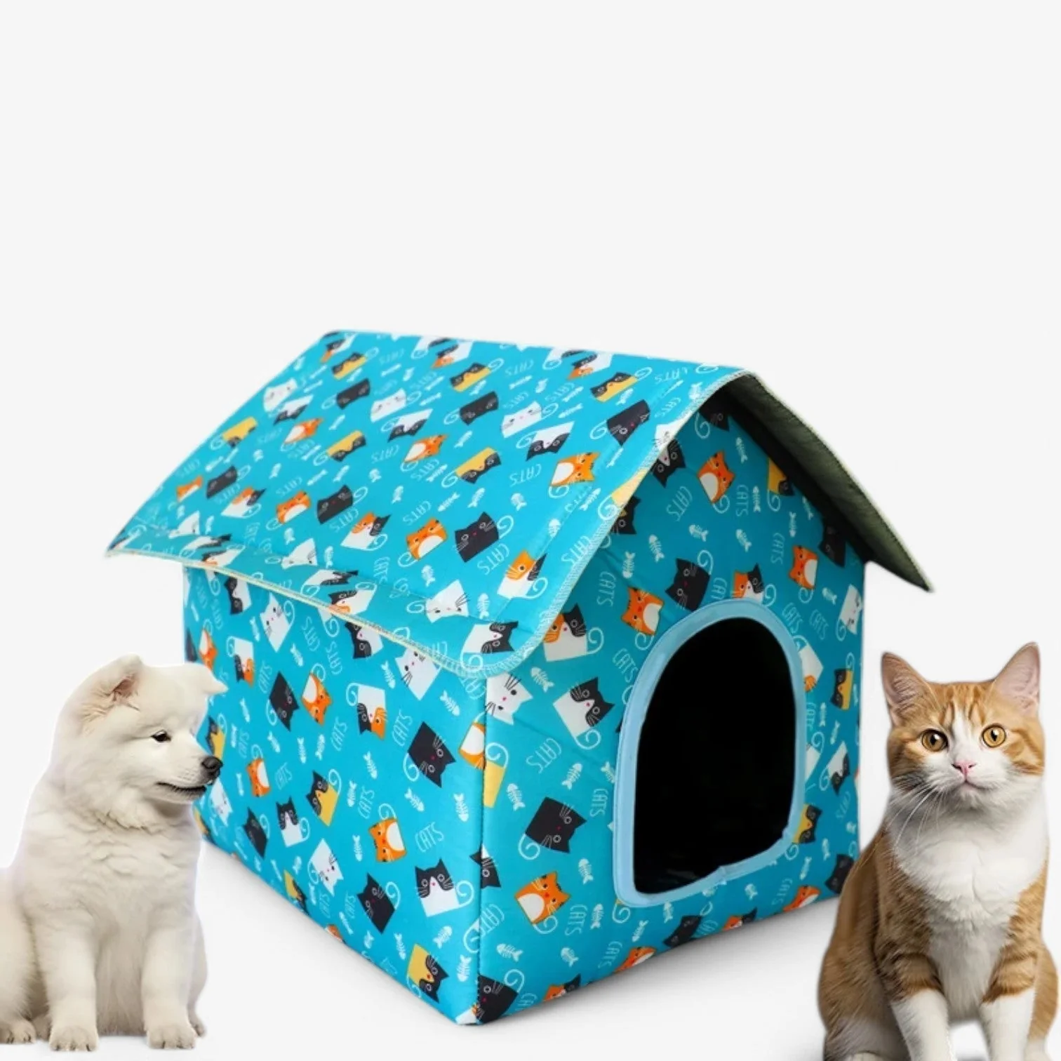 Weerbestendig Dierenhuis “KnusNest” voor Katten en Kleine Honden