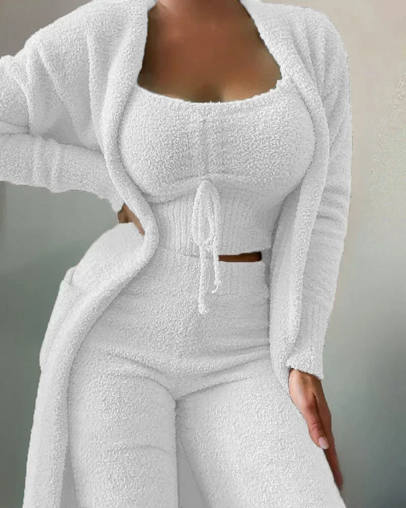 FleeceDroom Pyjama Set – Driedelige Luxe Fleece Outfit voor Warmte en Comfort