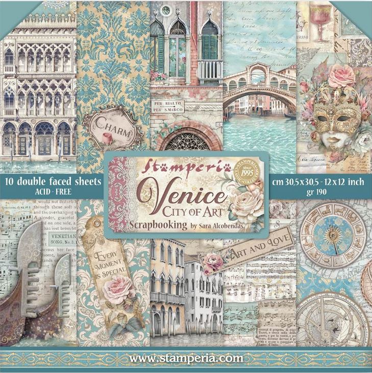 Stamperia – Venice City of Art – 12×12 inch paper pack Stamperia – Venice City of Art – 12×12 inch paper pack