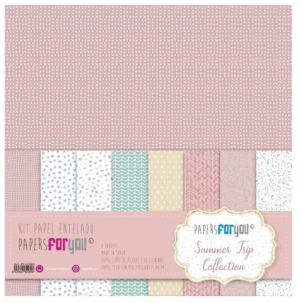 Papers for you – Summer Trip Collection – Kit Papel Entelado