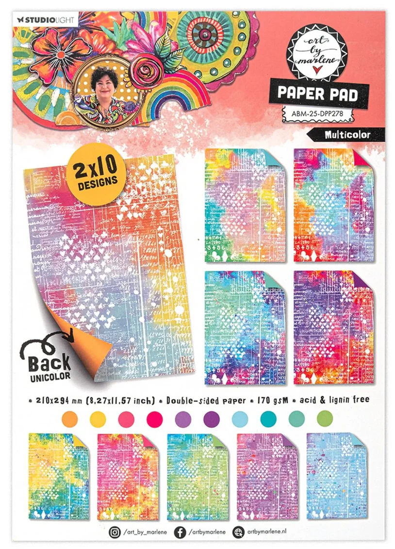 Marlene – Multicolor Paper Pad 2×10 designs