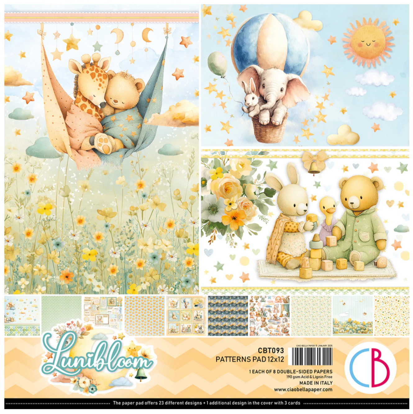 Ciao Bella – Lunibloom – Patterns Pad 12×12