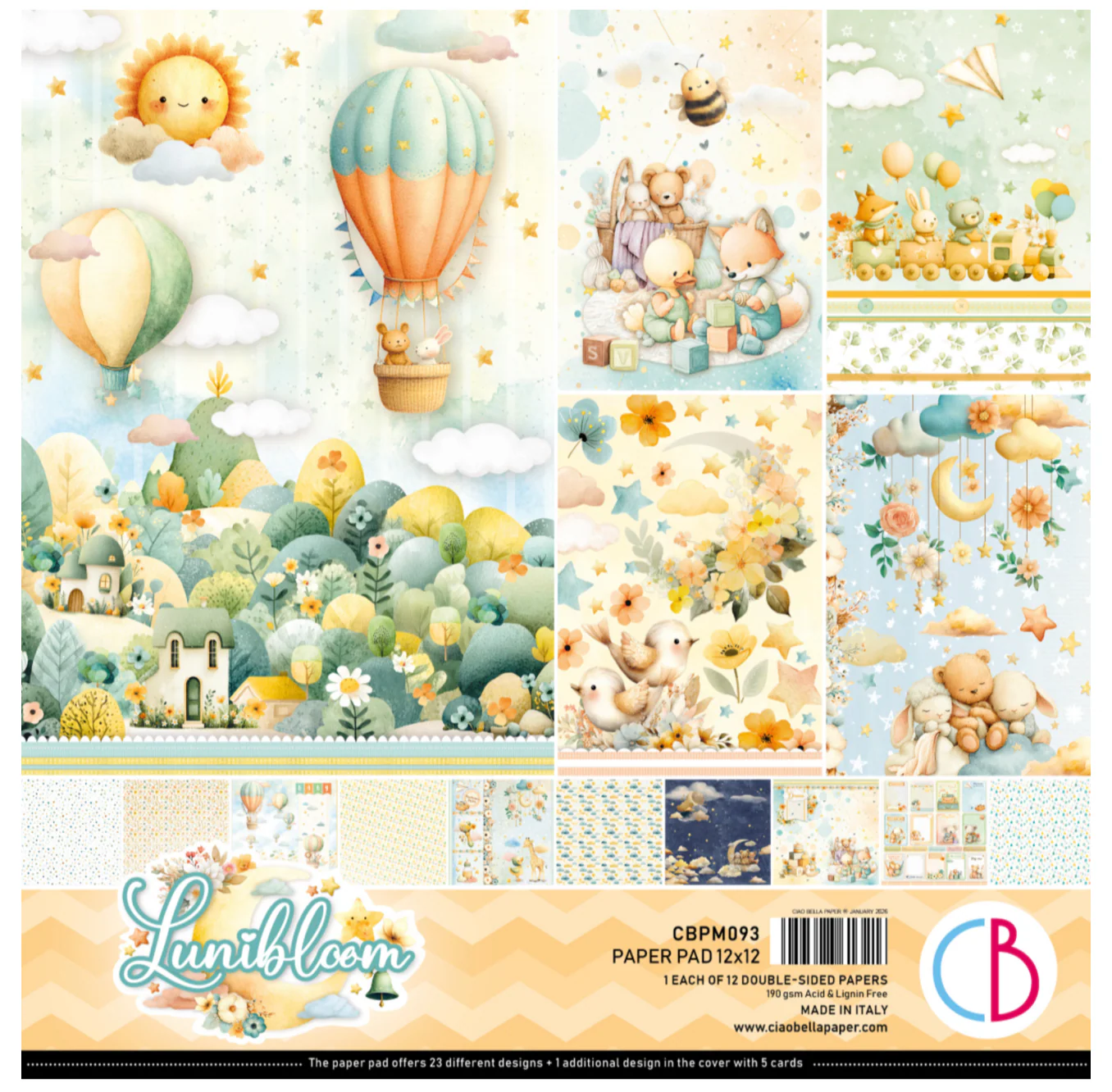 Ciao Bella – Lunibloom – Paper Pad 12×12
