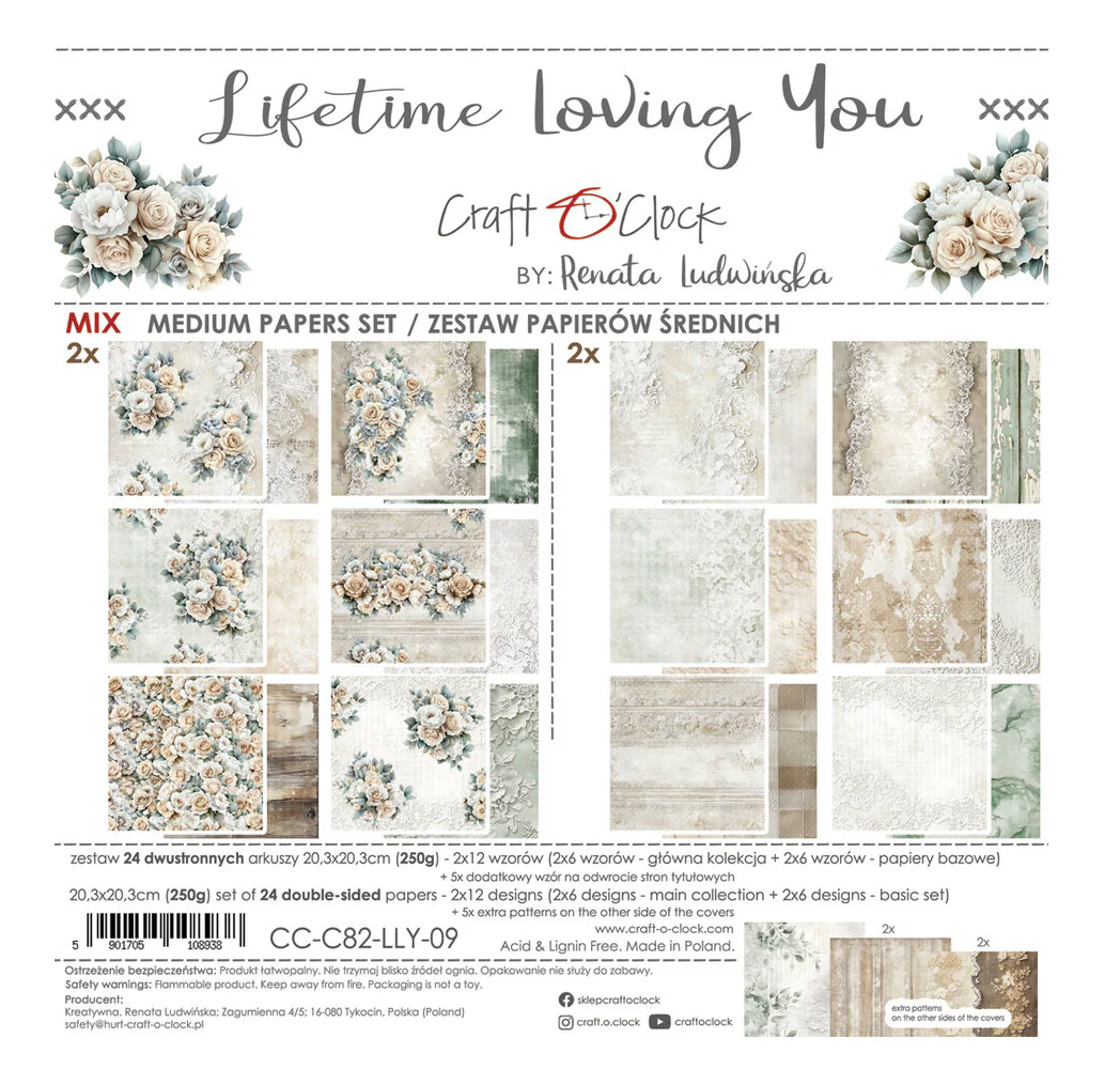 Craft o’ clock – Lifetime Loving You – Mix Medium Paper Set Craft o’ clock – Lifetime Loving You – Mix Medium Paper Set